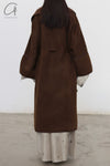 Mutedance 24 Autumn and Winter Belted Wool Coat MD-MD24FW26-BROWN